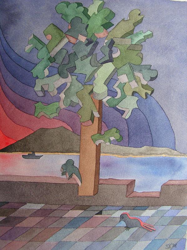 Geobaum 3, 1988, Aquarell, 30x40.jpg